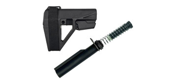 SB Tactical SBA5 Adjustable Pistol Brace With Grid Defense Buffer Tube Kit - Black