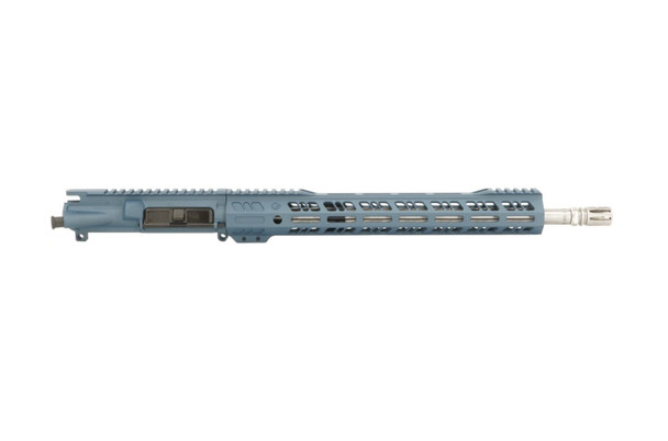 Mil Spec AR 15 16" Stainless Steel 300 Blackout Upper in Blue Titanium by Grid Defense