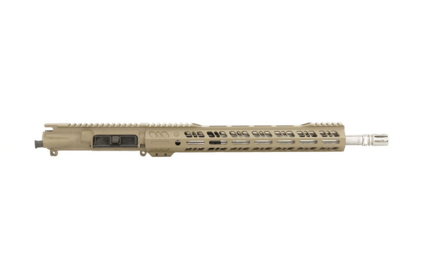Magpul FDE AR15 16" Stainless Steel 300 Blackout Upper Receiver by Grid Defense.