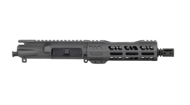 Tungsten Gray AR15 Pistol Upper Receiver Chambered in .300 Blackout