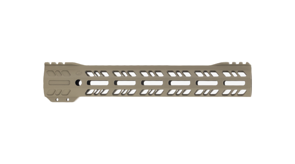 Grid Defense AR 15 M-Lok Rail Finished in Magpul FDE | Mil Spec AR-15 12" M-Lok Free Floating Rail - Grid Defense