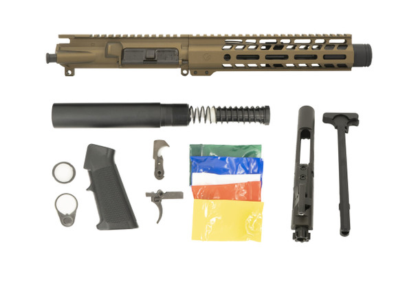 .300 Blackout 7.5" Flash Can Upper Pistol Build Kit - Burnt Bronze
