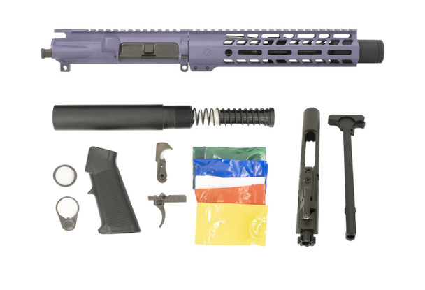 Tactical Grape AR15 .300 Blackout 7.5" Flash Can Upper Receiver Pistol Build Kit