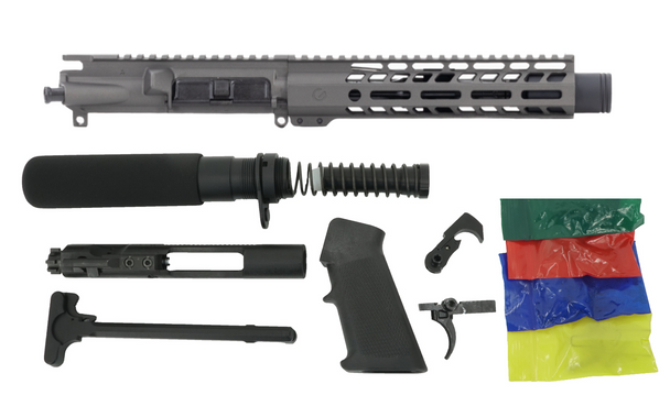 Ghost Firearms 7.5" .300 Blackout Flash Can Upper Receiver Pistol Kit - Tungsten Gray