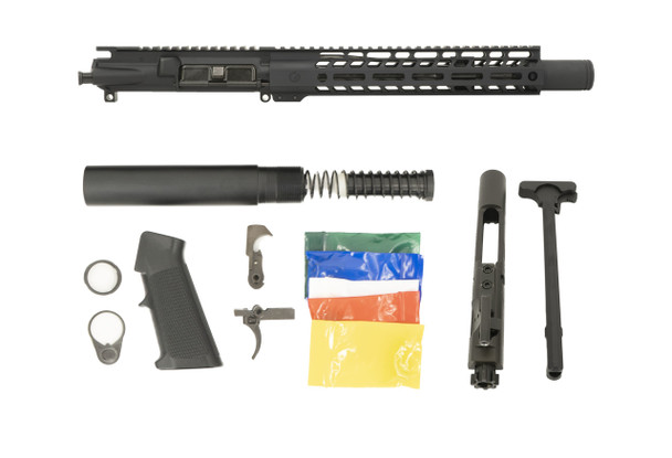 10.5" 5.56 Nato AR15 Upper Receiver with 11" Rail and Flash Can Build Kit - Ghost Firearms