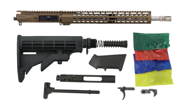 GHOST STAINLESS STEEL 16" .223 WYLDE RIFLE KIT - BURNT BRONZE 