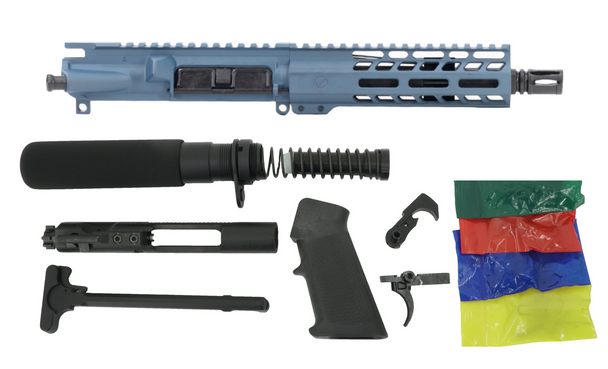 Blue Titanium Cerakote AR 15 Pistol Kit in 5.56mm Nato