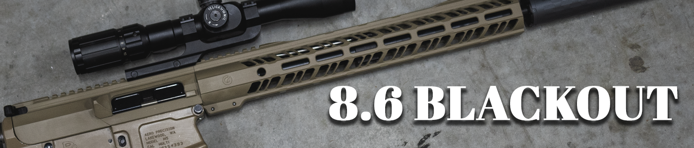8.6 BLK is a versatile cartridge for the AR-10 platform capable of doing anything from tactical shooting with a suppressor to dropping big game over 500 yards. Commonly used to shoot over 1000 yards this round offers a new way to experience the often violent and high recoil ar-10 platform in a quieter, smoother, and lower recoil round. Designed for use with a suppressor this bullet can even be hearing safe with the use of a good suppressor.