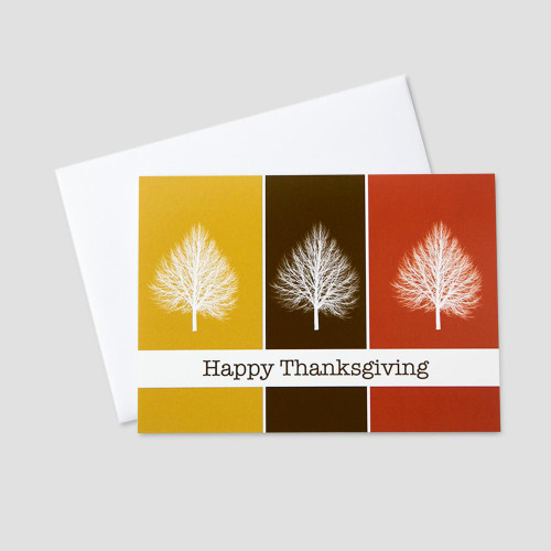 Thanksgiving Trees Greeting Card