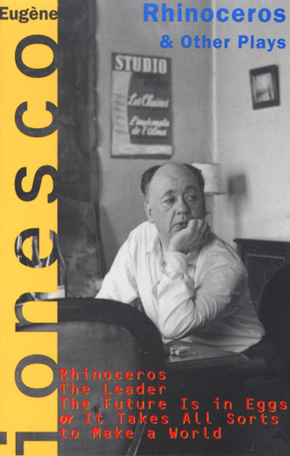 In Rhinoceros, as in his earlier plays, Ionesco startles audiences with a world that invariably erupts in explosive laughter and nightmare anxiety. A rhinoceros suddenly appears in a small town, tramping through its peaceful streets. Soon there are two, then three, until the “movement” is universal: a transformation of average citizens into beasts, as they learn to move with the times. Finally, only one man remains. “I’m the last man left, and I’m staying that way until the end. I’m not capitulating!”
Rhinoceros is a commentary on the absurdity of the human condition made tolerable only by self-delusion. It shows us the struggle of the individual to maintain integrity and identity alone in a world where all others have succumbed to the “beauty” of brute force, natural energy, and mindlessness.
Translated by Derek Prouse In Rhinoceros, as in his earlier plays, Ionesco startles audiences with a world that invariably erupts in explosive laughter and nightmare anxiety. A rhinoceros suddenly appears in a small town, tramping through its peaceful streets. Soon there are two, then three, until the “movement” is universal: a transformation of average citizens into beasts, as they learn to move with the times. Finally, only one man remains. “I’m the last man left, and I’m staying that way until the end. I’m not capitulating!”
Rhinoceros is a commentary on the absurdity of the human condition made tolerable only by self-delusion. It shows us the struggle of the individual to maintain integrity and identity alone in a world where all others have succumbed to the “beauty” of brute force, natural energy, and mindlessness.
Translated by Derek Prouse