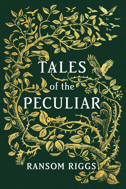 Before Miss Peregrine gave them a home, the story of peculiars was written in the Tales.
Wealthy cannibals who dine on the discarded limbs of peculiars. A fork-tongued princess. These are but a few of the truly brilliant stories in Tales of the Peculiar—the collection of fairy tales known to hide information about the peculiar world, including clues to the locations of time loops—first introduced by Ransom Riggs in his #1 bestselling Miss Peregrine’s Peculiar Children series.
Riggs now invites you to share his secrets of peculiar history, with a collection of original stories in this deluxe volume of Tales of the Peculiar, as collected and annotated by Millard Nullings, ward of Miss Peregrine and scholar of all things peculiar. Featuring stunning illustrations from world-renowned woodcut artist Andrew Davidson this compelling and truly peculiar anthology is the perfect gift for not only fans, but for all booklovers.
A perfect gift, reminiscent of classic bookmaking, this beautifully packaged volume features full-page woodcut illustrations, gold foil stamping, a ribbon, and removable back sticker.  Before Miss Peregrine gave them a home, the story of peculiars was written in the Tales.
Wealthy cannibals who dine on the discarded limbs of peculiars. A fork-tongued princess. These are but a few of the truly brilliant stories in Tales of the Peculiar—the collection of fairy tales known to hide information about the peculiar world, including clues to the locations of time loops—first introduced by Ransom Riggs in his #1 bestselling Miss Peregrine’s Peculiar Children series.
Riggs now invites you to share his secrets of peculiar history, with a collection of original stories in this deluxe volume of Tales of the Peculiar, as collected and annotated by Millard Nullings, ward of Miss Peregrine and scholar of all things peculiar. Featuring stunning illustrations from world-renowned woodcut artist Andrew Davidson this compelling and truly peculiar anthology is the perfect gift for not only fans, but for all booklovers.
A perfect gift, reminiscent of classic bookmaking, this beautifully packaged volume features full-page woodcut illustrations, gold foil stamping, a ribbon, and removable back sticker.