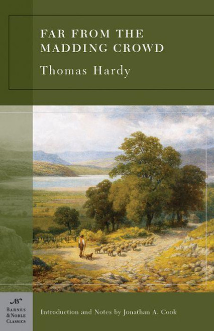 All editions are beautifully designed and are printed to superior specifications; some include illustrations of historical interest. Barnes & Noble Classics pulls together a constellation of influences—biographical, historical, and literary—to enrich each readers understanding of these enduring works.
The first of Thomas Hardy’s great novels, Far From the Madding Crowd established the author as one of Britain’s foremost writers. It also introduced readers to Wessex, an imaginary county in southwestern England that served as the pastoral setting for many of the author’s later works.
Far From the Madding Crowd tells the story of beautiful Bathsheba Everdene, a fiercely independent woman who inherits a farm and decides to run it herself. She rejects a marriage proposal from Gabriel Oak, a loyal man who takes a job on her farm after losing his own in an unfortunate accident. He is forced to watch as Bathsheba mischievously flirts with her neighbor, Mr. Boldwood, unleashing a passionate obsession deep within the reserved man. But both suitors are soon eclipsed by the arrival of the dashing soldier, Frank Troy, who falls in love with Bathsheba even though he’s still smitten with another woman. His reckless presence at the farm drives Boldwood mad with jealousy, and sets off a dramatic chain of events that leads to both murder and marriage.
A delicately woven tale of unrequited love and regret, Far from the Madding Crowd is also an unforgettable portrait of a rural culture that, by Hardy’s lifetime, had become threatened with extinction at the hands of ruthless industrialization. All editions are beautifully designed and are printed to superior specifications; some include illustrations of historical interest. Barnes & Noble Classics pulls together a constellation of influences—biographical, historical, and literary—to enrich each readers understanding of these enduring works.
The first of Thomas Hardy’s great novels, Far From the Madding Crowd established the author as one of Britain’s foremost writers. It also introduced readers to Wessex, an imaginary county in southwestern England that served as the pastoral setting for many of the author’s later works.
Far From the Madding Crowd tells the story of beautiful Bathsheba Everdene, a fiercely independent woman who inherits a farm and decides to run it herself. She rejects a marriage proposal from Gabriel Oak, a loyal man who takes a job on her farm after losing his own in an unfortunate accident. He is forced to watch as Bathsheba mischievously flirts with her neighbor, Mr. Boldwood, unleashing a passionate obsession deep within the reserved man. But both suitors are soon eclipsed by the arrival of the dashing soldier, Frank Troy, who falls in love with Bathsheba even though he’s still smitten with another woman. His reckless presence at the farm drives Boldwood mad with jealousy, and sets off a dramatic chain of events that leads to both murder and marriage.
A delicately woven tale of unrequited love and regret, Far from the Madding Crowd is also an unforgettable portrait of a rural culture that, by Hardy’s lifetime, had become threatened with extinction at the hands of ruthless industrialization.