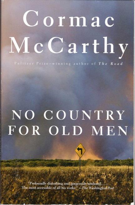 The setting is the Texas-Mexico border.  The time is our own, when rustlers have given way to drug-runners and small towns have become free-fire zones. One day, a good old boy named Llewellyn Moss finds a pickup truck surrounded by a bodyguard of dead men. A load of heroin and two million dollars in cash are still in the back. When Moss takes the money, he sets off a chain reaction of catastrophic violence that not even the law–in the person of aging, disillusioned Sheriff Bell–can contain. As Moss tries to evade his pursuers–in particular a mysterious mastermind who flips coins for human lives–McCarthy simultaneously strips down the American crime novel and broadens its concerns to encompass themes as ancient as the Bible and as bloodily contemporary as this morning’s headlines.