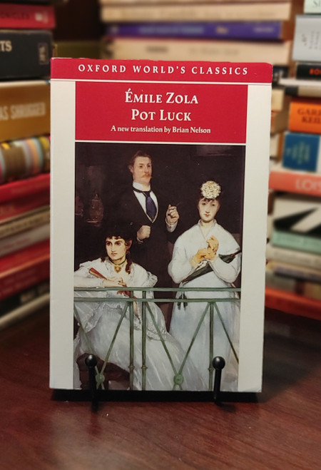 Émile Zola’s Pot Luck (originally Au Bonheur des Dames) is a classic exploration of ambition, capitalism, and society through the lens of a Parisian department store. Zola’s naturalistic style brings to life the interplay of desire, greed, and human struggle, portraying characters navigating a world driven by commerce, social climbing, and personal passion. A compelling and vivid social commentary, it’s a key work in Zola’s celebrated Rougon-Macquart series.  Brian Nelson’s translation and notes provide helpful context, making this Oxford World's Classics edition both accessible and richly informative for modern readers.

This is one of the many featured books in my Whatnot Live Buy-it-Now auction. However, if you purchase the book directly on my store website, you will receive one dollar off by entering the coupon code TAKE1OFF.