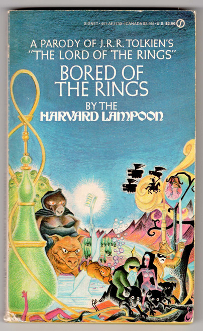 Shop Bored of the Rings, the classic Harvard Lampoon parody of Tolkien’s epic fantasy. Vintage 1969 Signet paperback in very good condition. Available now at The Bookend.