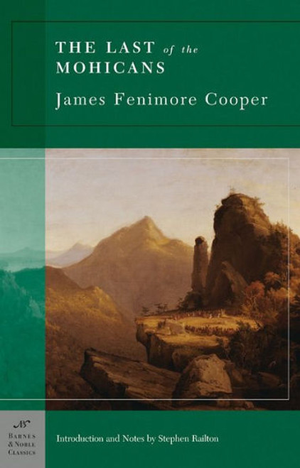 The Last of the Mohicans is the second and most popular of James Fenimore Cooper's five Leatherstocking Tales.  Set in 1757 during the fierce French and Indian wars, Cooper's classic novel of adventure follows an adroit scout and his companion as they weave through the lush and spectacular wilderness of upstate New York, fighting to save the beautiful daughters of a fort commander from a treacherous Huron renegade.  
With its death-defying chases and teeth-clenching suspense, this historical romance established many archetypes of American frontier fiction: the brave, skillful loner (Hawkeye), who rejects "white" civilization while aiding the settlers who spread it; the "noble savage" (Chingachgook) who becomes his best friend; a plot involving chases, epic battles, and lovely heroines (Cora and Alice Munro) menaced by an Indian renegade (Magua); and the central role played by the most important "character" of all, the awesomely beautiful but dangerous wilderness.  The Last of the Mohicans is the second and most popular of James Fenimore Cooper's five Leatherstocking Tales.  Set in 1757 during the fierce French and Indian wars, Cooper's classic novel of adventure follows an adroit scout and his companion as they weave through the lush and spectacular wilderness of upstate New York, fighting to save the beautiful daughters of a fort commander from a treacherous Huron renegade.  
With its death-defying chases and teeth-clenching suspense, this historical romance established many archetypes of American frontier fiction: the brave, skillful loner (Hawkeye), who rejects "white" civilization while aiding the settlers who spread it; the "noble savage" (Chingachgook) who becomes his best friend; a plot involving chases, epic battles, and lovely heroines (Cora and Alice Munro) menaced by an Indian renegade (Magua); and the central role played by the most important "character" of all, the awesomely beautiful but dangerous wilderness.