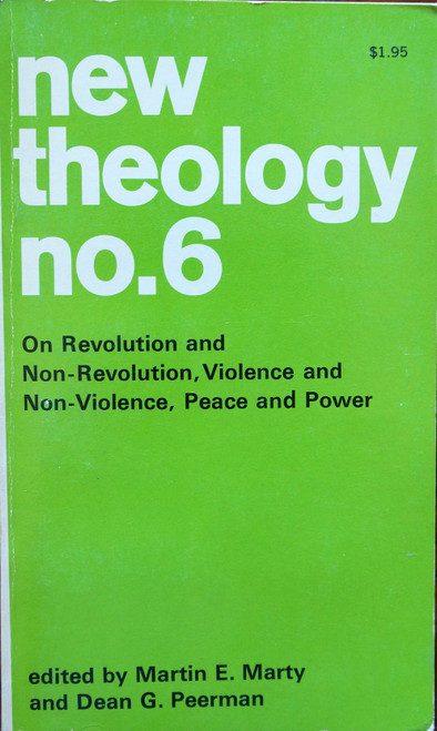 Volume 6 of Martin E. Marty's and Dean G. Peerman's New Theology consists of thought-provoking theological writings that tackle issues on revolution and non-revolution, violence and non-violence, peace and power.
Contents:
Introduction--Martin E. Marty and Dean G. Peerman Theology and Revolution
I.  The Groundwork of Theologians--Christiaan Beker Biblical Theology Today; Thomas W. Ogletree From Anxiety to Responsibility: The Shifting Focus of Theological Reflection; Jurgen Moltmann Toward a Political Hermeneutics of the Gospel
II.  The Theology of Revolution: Pro and Con--George Celestin A Christian Looks at Revolution; J.M. Lochman Ecumenical Theology of Revolution; Richard Shaull Christian Faith as Scandal in a Technocratic World
III.  The Practice of Revolution: Theological Reflection--Vincent Harding The Afro-American Past; Herbert Warren Richardson Martin Luther King--Unsung Theologian; Hans-Warren Bartsch The Foundation and Meaning of Christian Pacifism; R.W. Tucker Revolutionary Faithfulness; Robert McAfee Brown Vietnam: Crisis of Conscience; 16 Bishops of the 3rd World Gospel and Revolution; Desmond Fennell England's Troubles and the Catholic Left; Rosemary Ruether The Free Church Movement in Contemporary Catholicism
Edited by Martin E. Marty and Dean G. Peerman Volume 6 of Martin E. Marty's and Dean G. Peerman's New Theology consists of thought-provoking theological writings that tackle issues on revolution and non-revolution, violence and non-violence, peace and power.
Contents:
Introduction--Martin E. Marty and Dean G. Peerman Theology and Revolution
I.  The Groundwork of Theologians--Christiaan Beker Biblical Theology Today; Thomas W. Ogletree From Anxiety to Responsibility: The Shifting Focus of Theological Reflection; Jurgen Moltmann Toward a Political Hermeneutics of the Gospel
II.  The Theology of Revolution: Pro and Con--George Celestin A Christian Looks at Revolution; J.M. Lochman Ecumenical Theology of Revolution; Richard Shaull Christian Faith as Scandal in a Technocratic World
III.  The Practice of Revolution: Theological Reflection--Vincent Harding The Afro-American Past; Herbert Warren Richardson Martin Luther King--Unsung Theologian; Hans-Warren Bartsch The Foundation and Meaning of Christian Pacifism; R.W. Tucker Revolutionary Faithfulness; Robert McAfee Brown Vietnam: Crisis of Conscience; 16 Bishops of the 3rd World Gospel and Revolution; Desmond Fennell England's Troubles and the Catholic Left; Rosemary Ruether The Free Church Movement in Contemporary Catholicism
Edited by Martin E. Marty and Dean G. Peerman