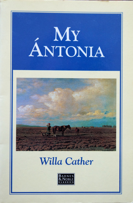 My Ántonia, the novel Willa Cather herself considered her best work, is a masterful story of primitive themes told with elegance and affection.  Cather's recounting, based on her own life, unerringly depicts the violent yet inspiring existence of the foreign and native-born settlers to Nebraska in the early years of this century.
In a landscape "outside man's jurisdiction," a profound friendship develops between an immigrant girl, Ántonia, and the narrator, Jim Burden.  Jim grows to know Ántonia and her Czech family and through their suffering, and the hardships of an unforgiving environment, he describes the indomitable spirit of these immigrants and the others like them, who tried to build a life in this country.  This stirring and often harrowing story is populated by many whose strength and endurance enabled them to forge rich lives, and by some who failed.  There is Lena and Anna, strong-willed immigrant girls like Ántonia, who take what pleasure life provides them, and grow to become admirable, independent women.  And Otto and Jake, the Burden's hired hands, rough men who kneel to decorate the family Christmas tree with handmade ornaments.  And finally Ántonia's father, whose homesickness drives him to a desperate act of violence.
My Ántonia, the most famous of Cather's four Nebraska novels, is also her most personal and revealing.   My Ántonia, the novel Willa Cather herself considered her best work, is a masterful story of primitive themes told with elegance and affection.  Cather's recounting, based on her own life, unerringly depicts the violent yet inspiring existence of the foreign and native-born settlers to Nebraska in the early years of this century.
In a landscape "outside man's jurisdiction," a profound friendship develops between an immigrant girl, Ántonia, and the narrator, Jim Burden.  Jim grows to know Ántonia and her Czech family and through their suffering, and the hardships of an unforgiving environment, he describes the indomitable spirit of these immigrants and the others like them, who tried to build a life in this country.  This stirring and often harrowing story is populated by many whose strength and endurance enabled them to forge rich lives, and by some who failed.  There is Lena and Anna, strong-willed immigrant girls like Ántonia, who take what pleasure life provides them, and grow to become admirable, independent women.  And Otto and Jake, the Burden's hired hands, rough men who kneel to decorate the family Christmas tree with handmade ornaments.  And finally Ántonia's father, whose homesickness drives him to a desperate act of violence.
My Ántonia, the most famous of Cather's four Nebraska novels, is also her most personal and revealing.