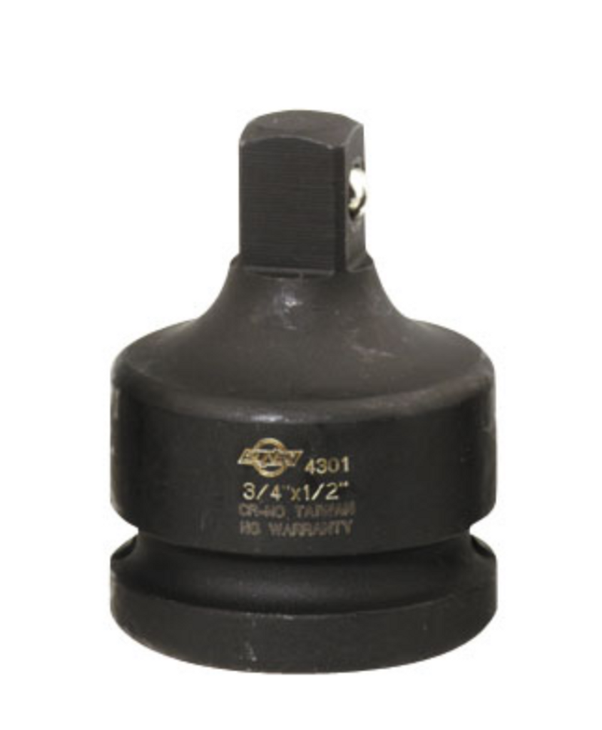 4301 - 3/4″ DR. 3/4″ FEMALE TO 1/2″ MALE IMPACT ADAPTER