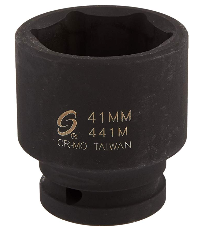441M 3/4-Inch Drive Standard 6 Point Metric Impact Socket, 41-Mm