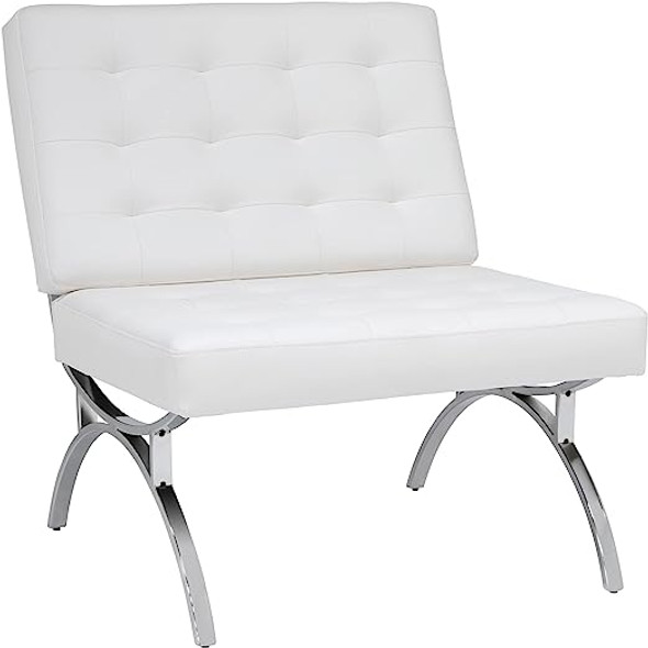 Studio Designs Home Newel Modern Accent Chair Blended Leather with Metal Frame Studio Designs Home Newel Modern Accent Chair Blended Leather with Metal Frame