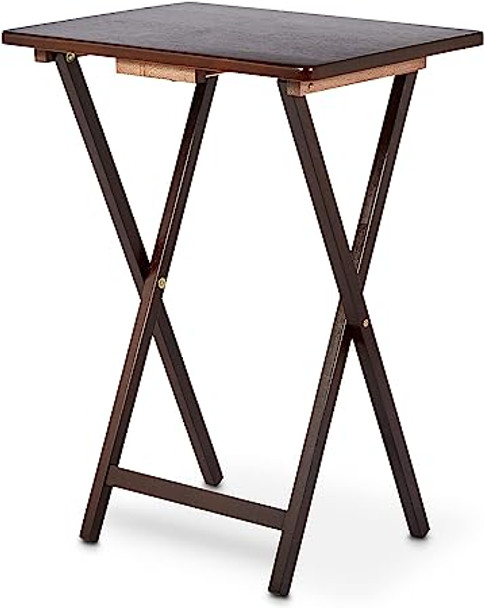 Basics Classic TV Dinner Folding Trays with Storage Rack (All Option Modifer)