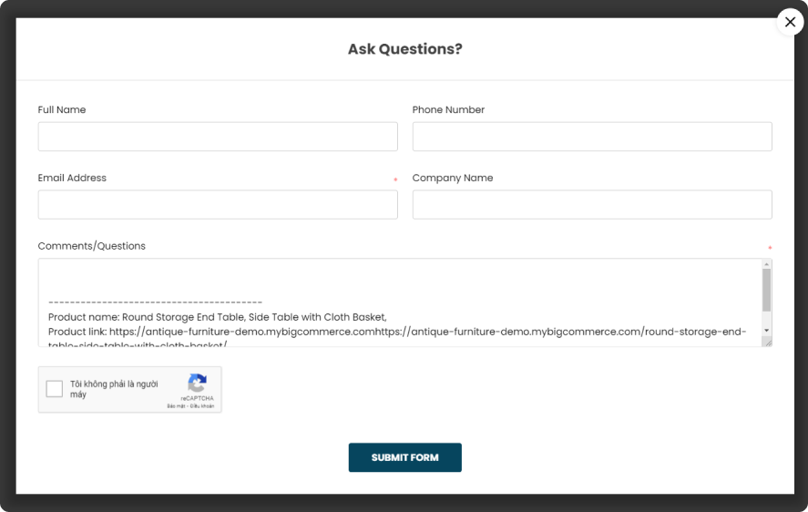 Ask Question Feature