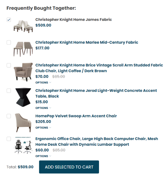 Frequently Bought Together Feature