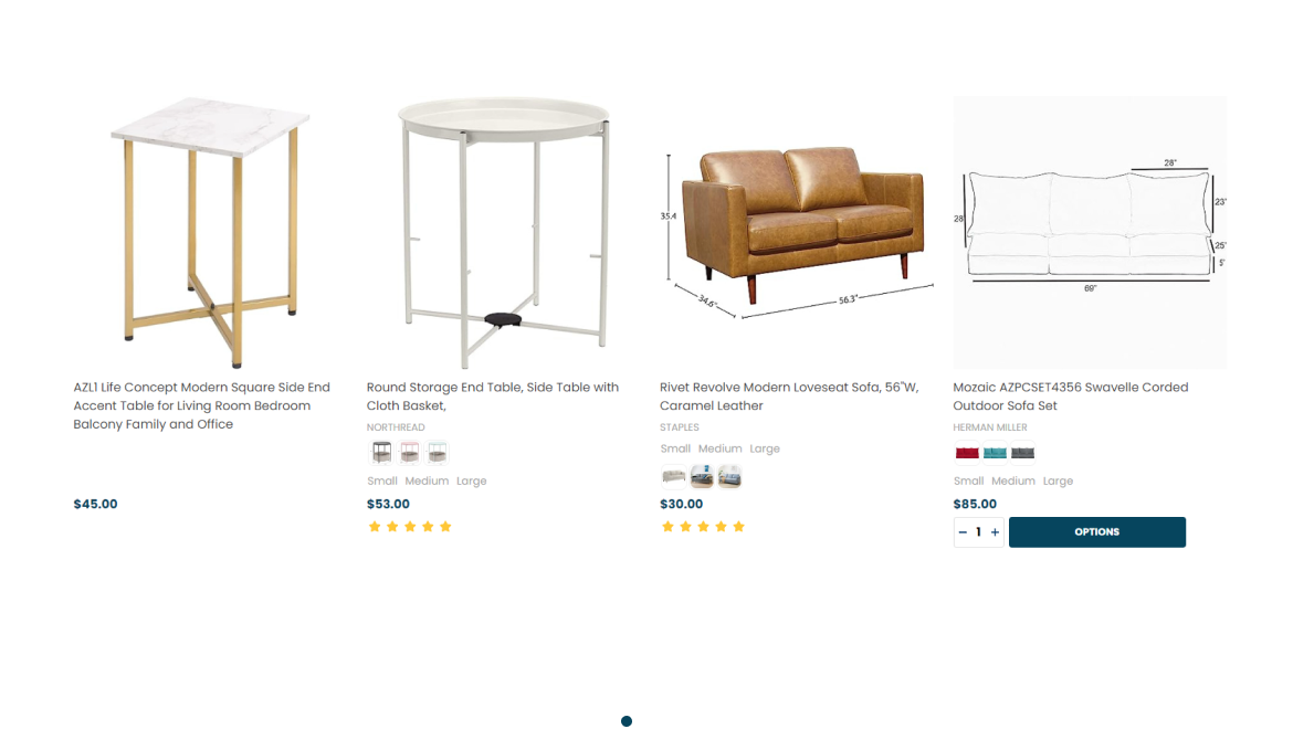 Multiple Product Display Options