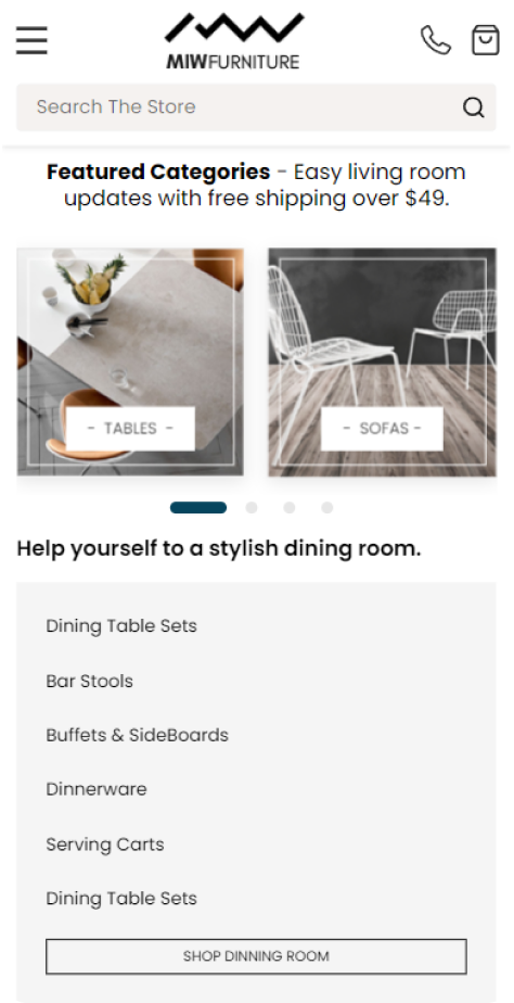 top categories mobile