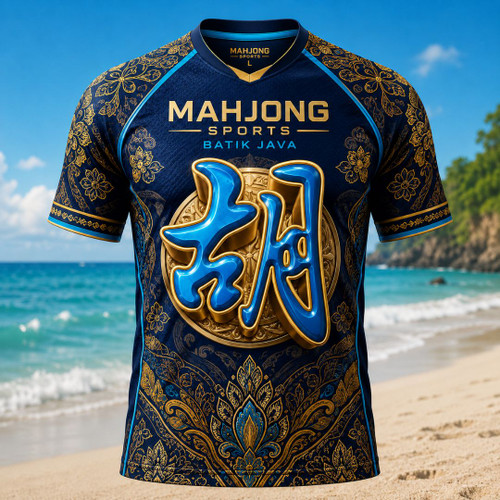 Mahjong Sports Batik Java Navy Blue Gold
Perpaduan warna navy blue dan emas menghasilkan tampilan yang modern, bersih, dan elegan. Dilengkapi motif batik Java yang artistik serta logo Mahjong besar di bagian tengah, jersey ini cocok untuk aktivitas olahraga maupun fashion casual. Pilihan tepat bagi yang menyukai desain sporty dengan kesan premium.