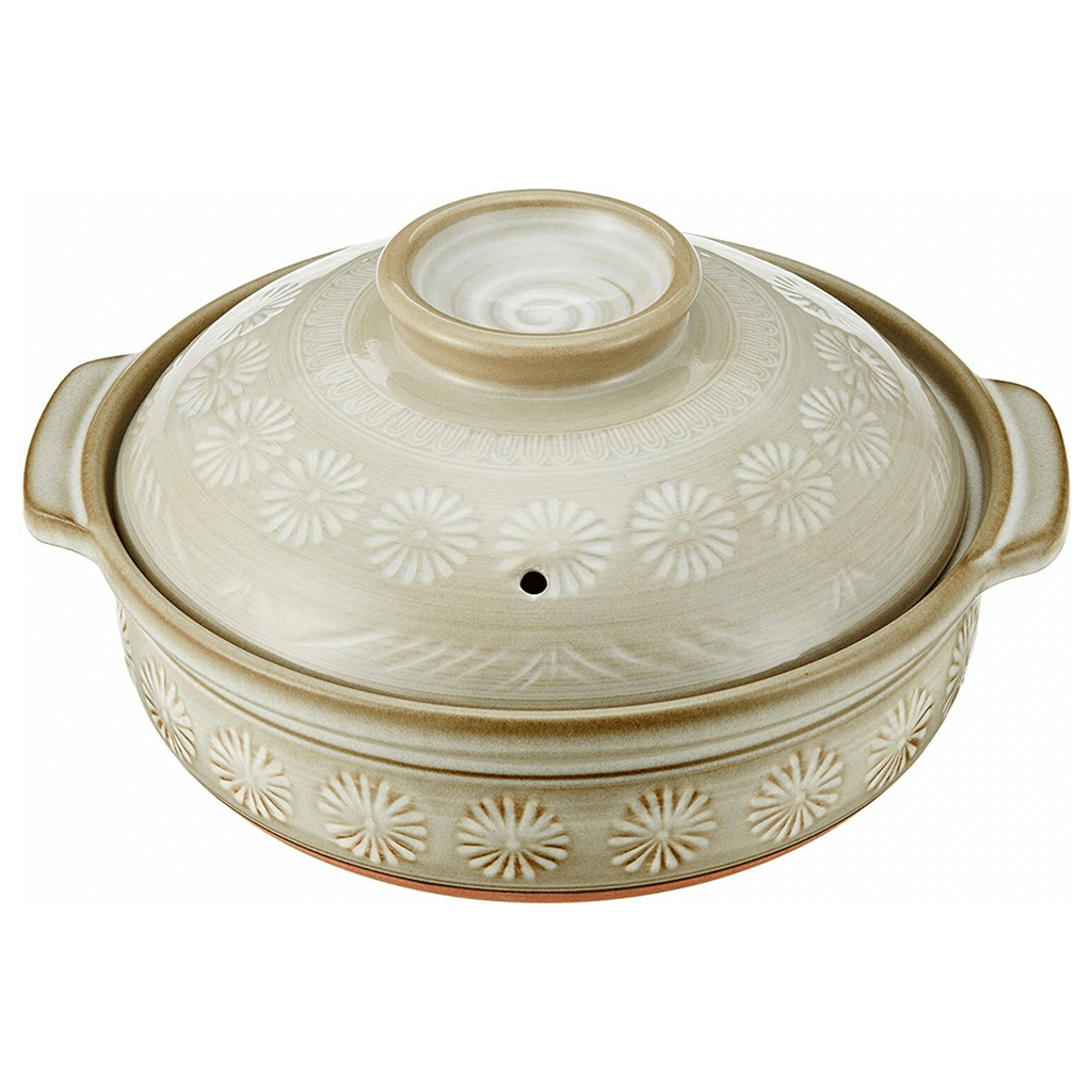 Ginpo Hana Mishima Donabe Clay Pot No. 9 - Thumbnail 4