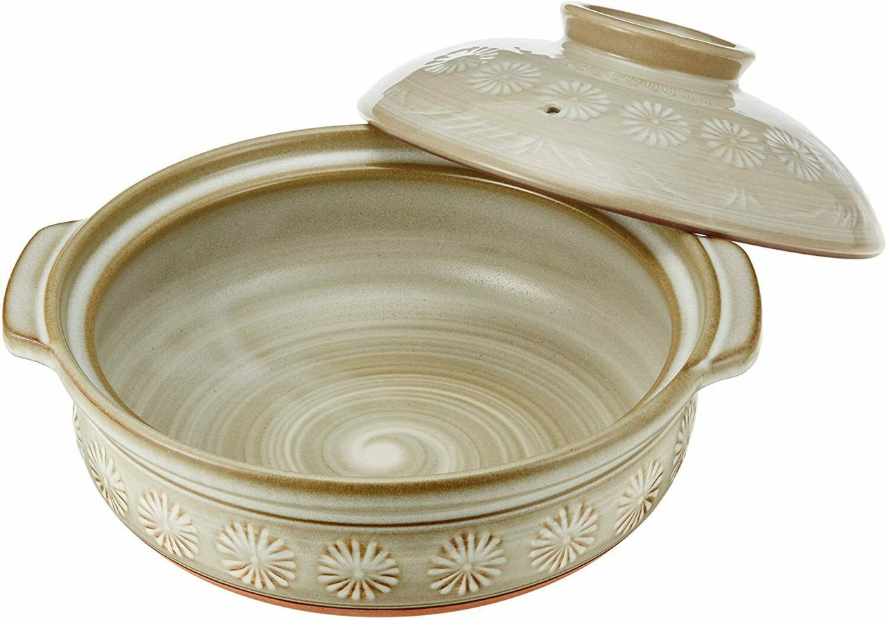 Ginpo Hana Mishima Donabe Clay Pot No. 9 - Thumbnail 3