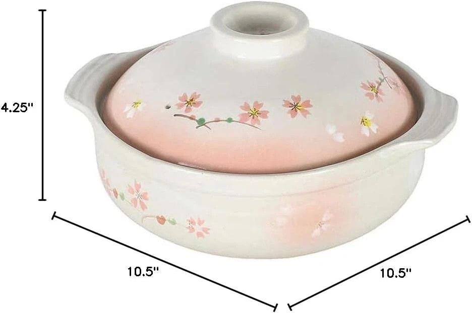 JapanBargain Sakura Donabe Clay Pot