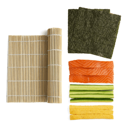 Bamboo Sushi Rolling Mat – 9.5" Sushi Roller Bamboo Mat Maker for Homemade Sushi Rolls Bamboo Sushi Rolling Mat – 9.5" Sushi Roller Bamboo Mat Maker for Homemade Sushi Rolls
