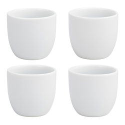 Japanese Porcelain Sake Cup Set – White, Set of 4, 1.5 oz