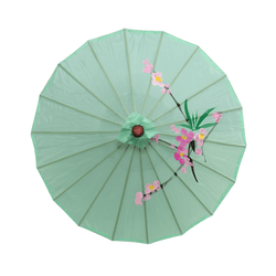 Seafoam Green Oriental Parasol 32in – Bamboo Wedding & Dance Umbrella
