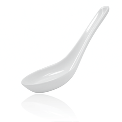 White Melamine Soup Spoon 5.5in L White Melamine Soup Spoon 5.5in L