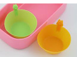 Animal Handle Silicon Food Cup for Bento Box 2pc
