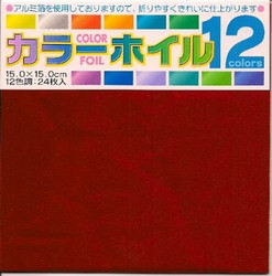 24 Sheets Japanese Origami Foil Paper 12 Colors 6 Inches #3554 24 Sheets Japanese Origami Foil Paper 12 Colors 6 Inches #3554