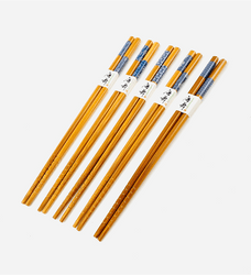 5 Pair Bamboo Chopsticks Set – 9 Inch Reusable Japanese Style Wood Chopsticks, Dishwasher Safe