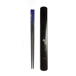 Portable Bamboo Chopsticks with Case – Reusable Japanese Travel Chopsticks, 9" Utensil Set, Dishwasher Safe, Made in Japan