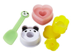 Panda Heart Flower Shaped Rice Ball Mold Set #9581