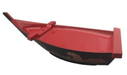 Sushi Boat Sushi Serving Tray Sashimi Plate Plastic Lacquered Black and Red Color, 21 inch Sushi Boat Sushi Serving Tray Sashimi Plate Plastic Lacquered Black and Red Color, 21 inch
