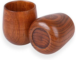 Wooden Tea Cup Water Coffee Mug Japanese Zen Style Teacup 4 ounce 120ml, Pack of 2 Wooden Tea Cup Water Coffee Mug Japanese Zen Style Teacup 4 ounce 120ml, Pack of 2