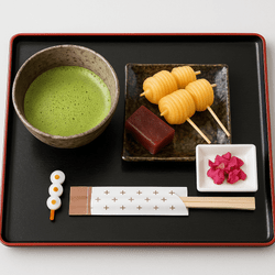 Large Japanese Serving Tray – Plastic Lacquered Food Tray, Black & Red, 17×13", Made in Japan