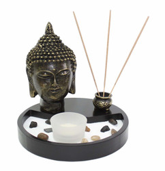 Desktop Zen Garden Thai Buddha Statue Round Shape