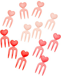 Food Picks for Bento Boxes, Pink and Red Hearts