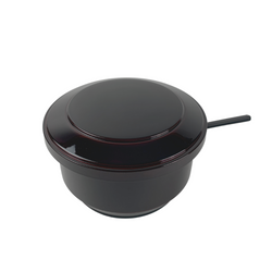 Rice Serving Bowl with Lid Rice Paddle Spoon Japanese Ohitsu Container Burgundy Serving 4-6 People