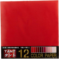 Toyo Origami Tanto Color Paper 13.8 inches Square Red Pack of 12 Toyo Origami Tanto Color Paper 13.8 inches Square Red Pack of 12